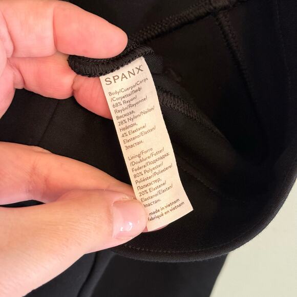 Spanx Pants Womens L/XL Black Stretch Ponte Skinny Slim High Rise Pull On Casual - Picture 8 of 8